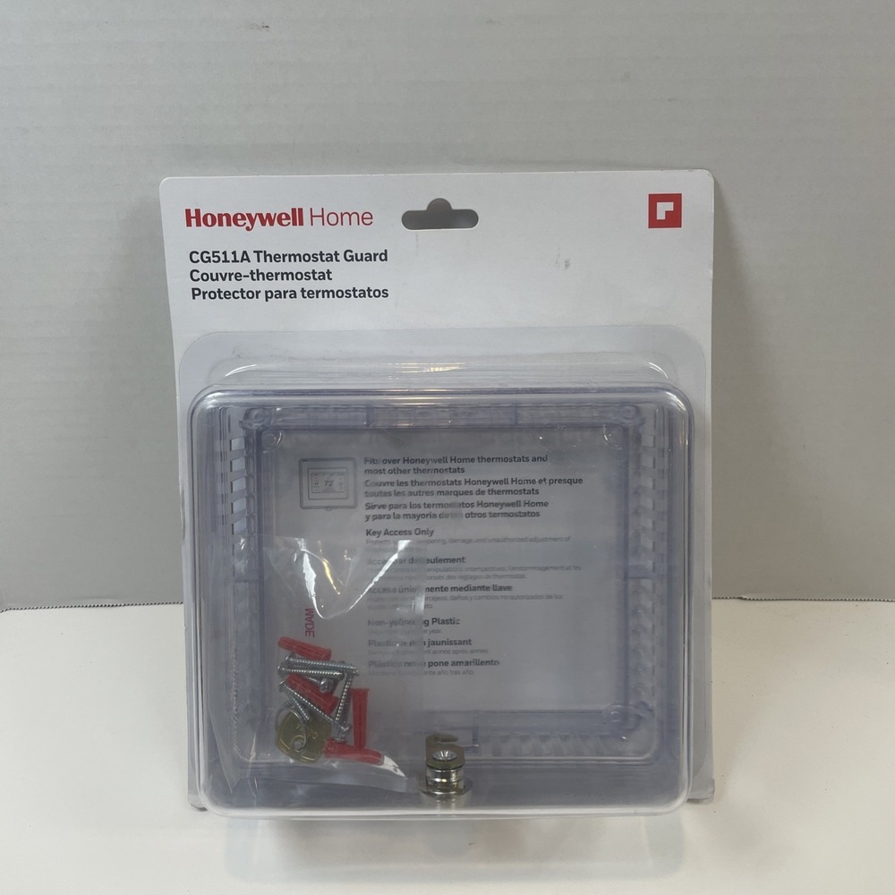 Honeywell Thermostat Guard‎ Medium Clear CG511A Key Lock Non-Yellowing
